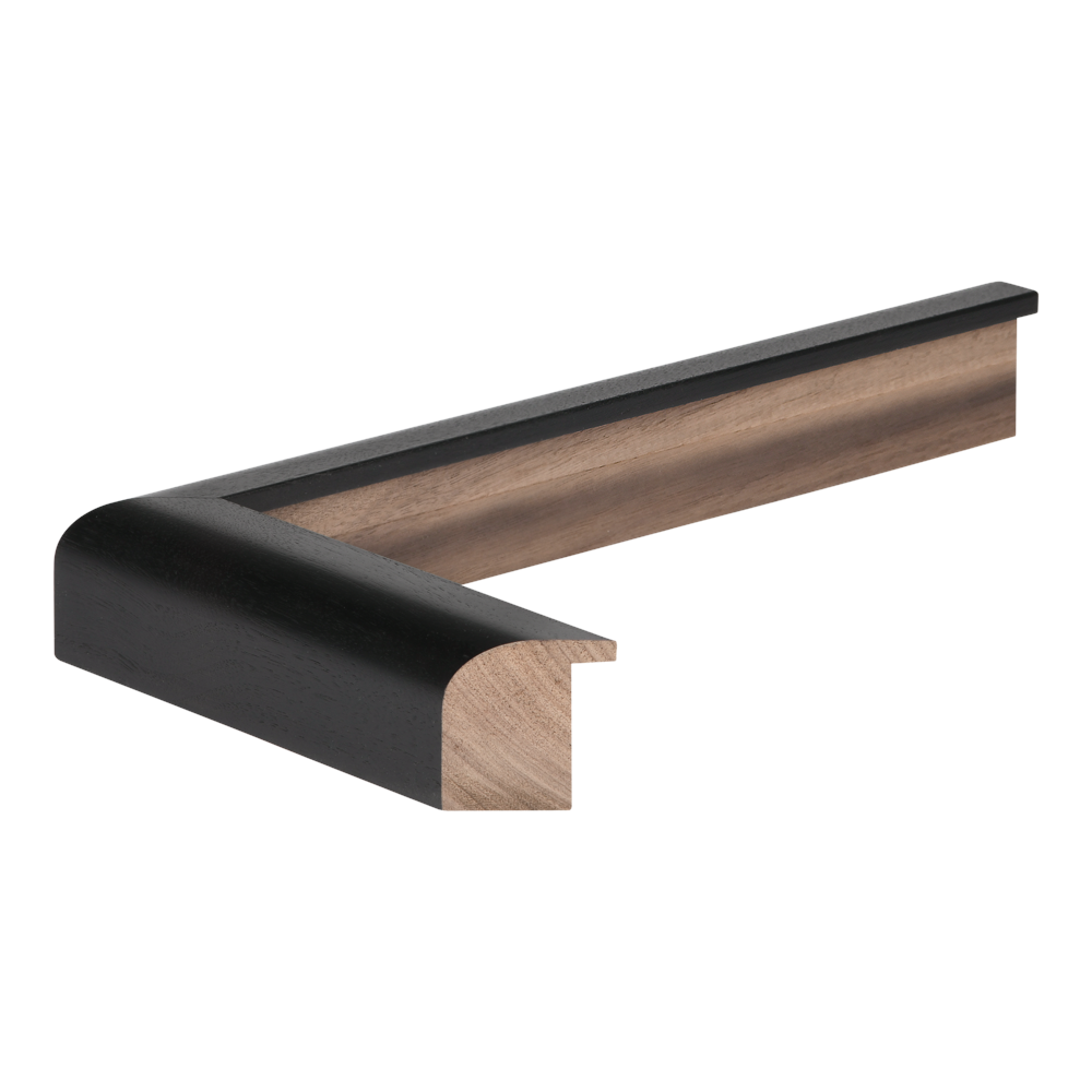Alden Ebonized Walnut Curved Cap 1 1/8"