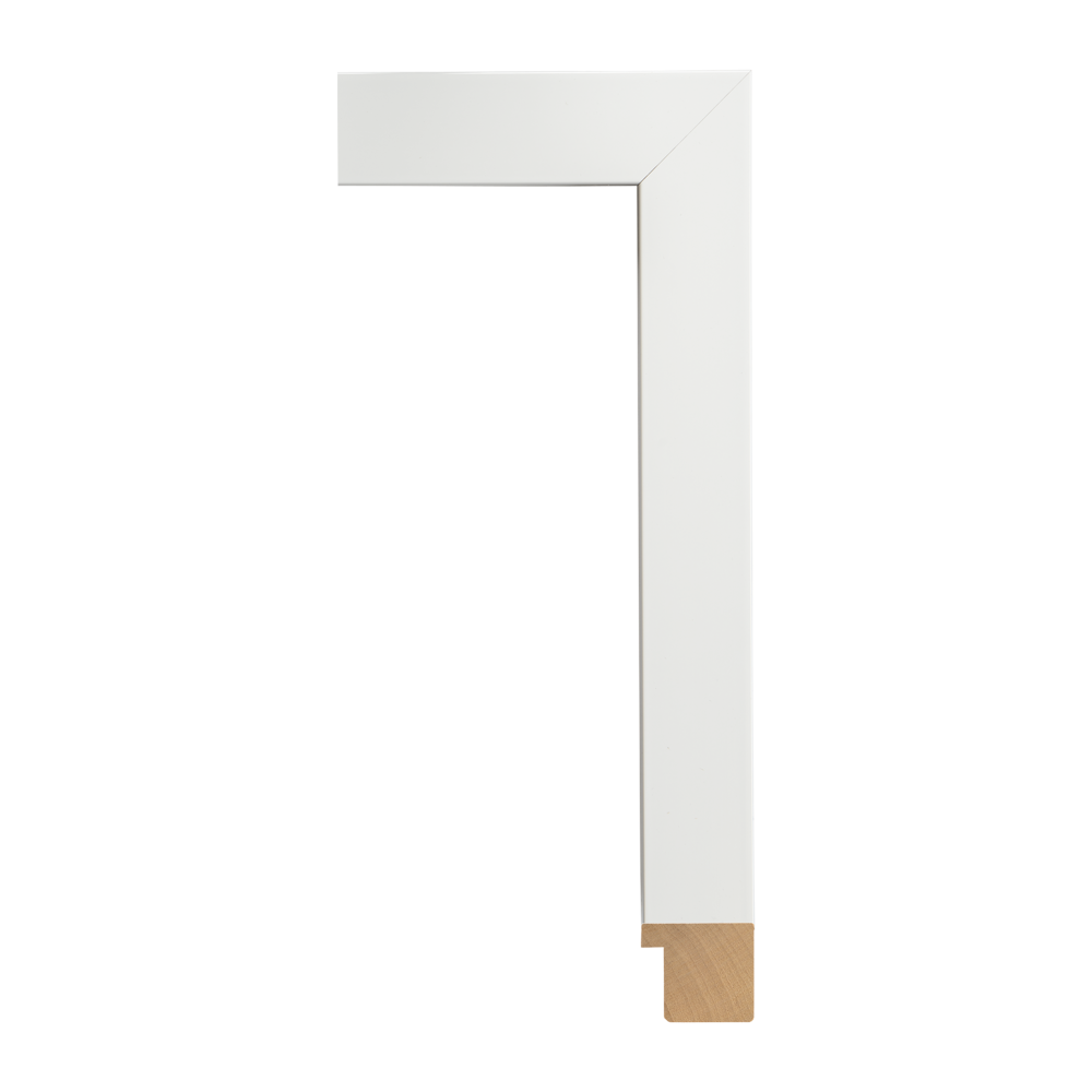 Bauhaus II Large White Flat 1 5/8"