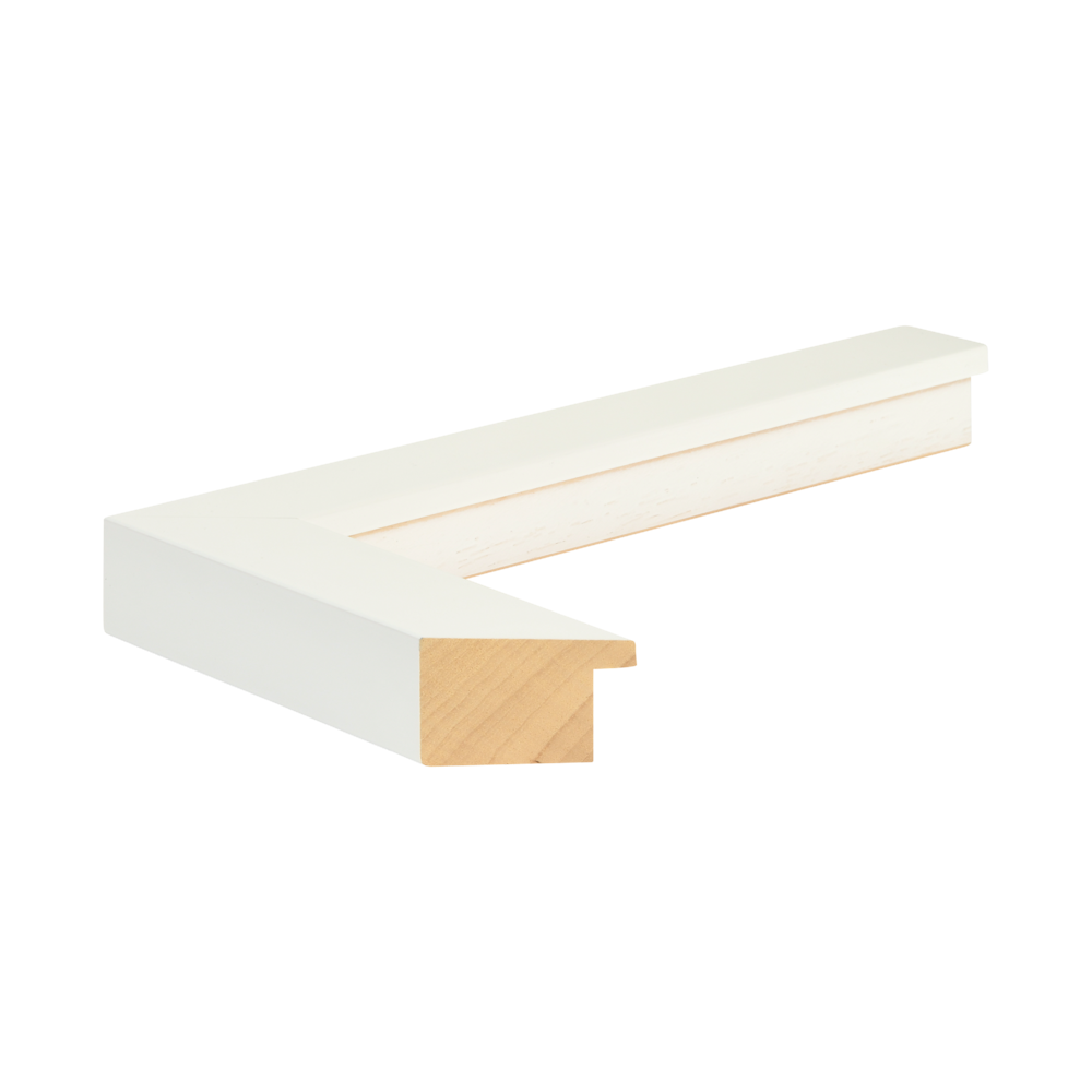 Bauhaus II Large White Flat 1 5/8"