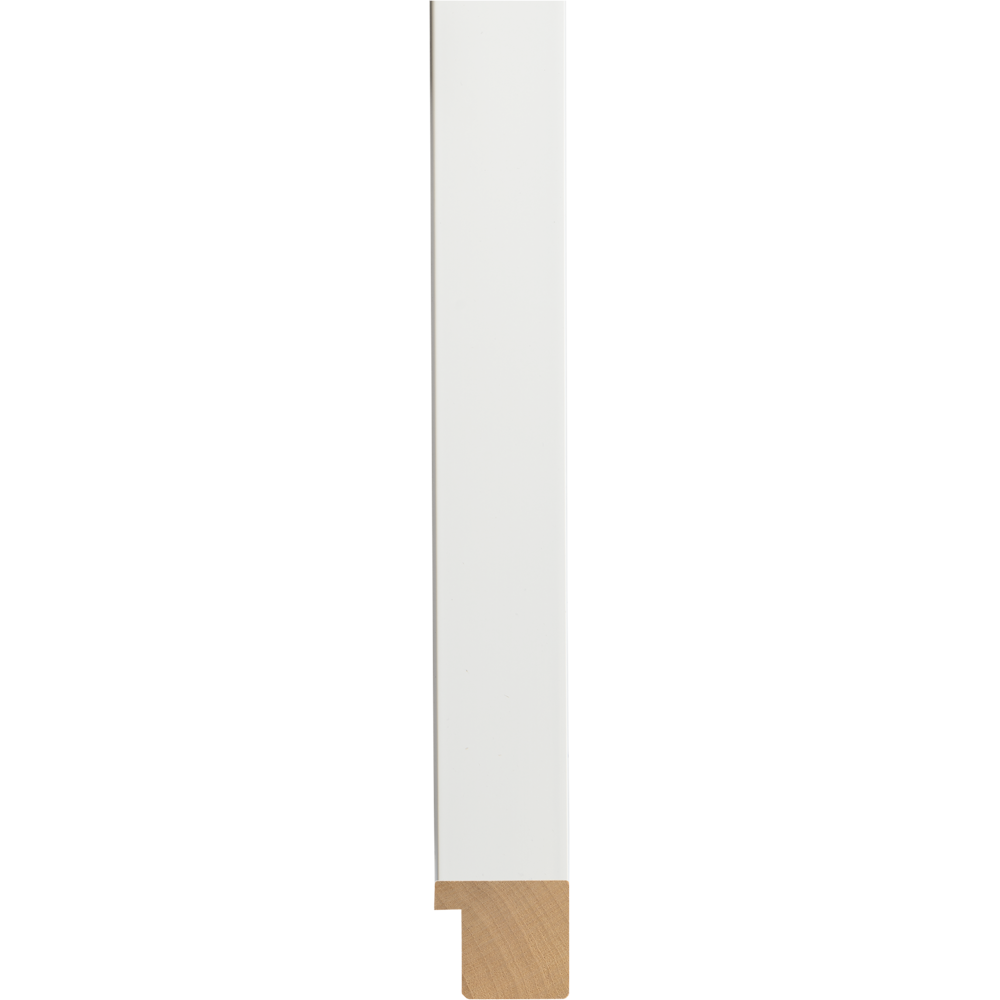 Bauhaus II Large White Flat 1 5/8"