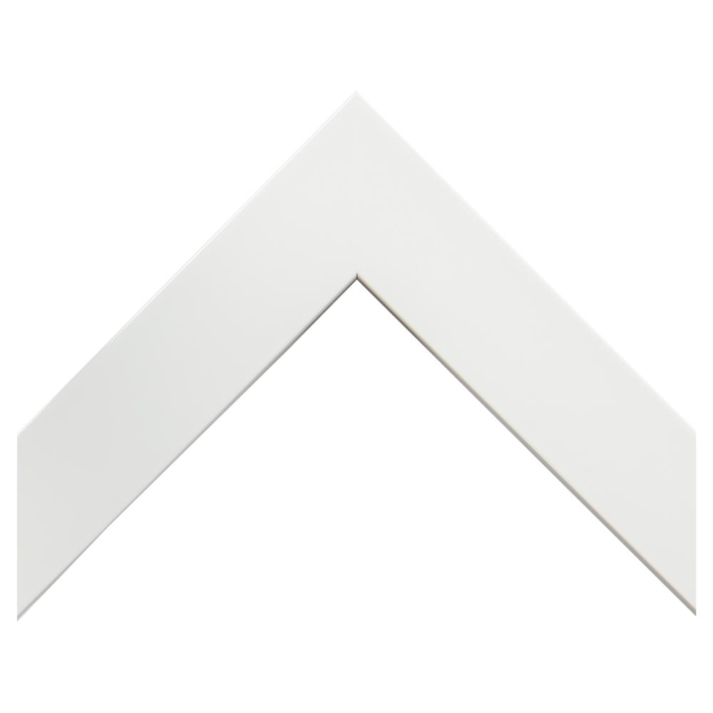 Bauhaus II Large White Flat 1 5/8"