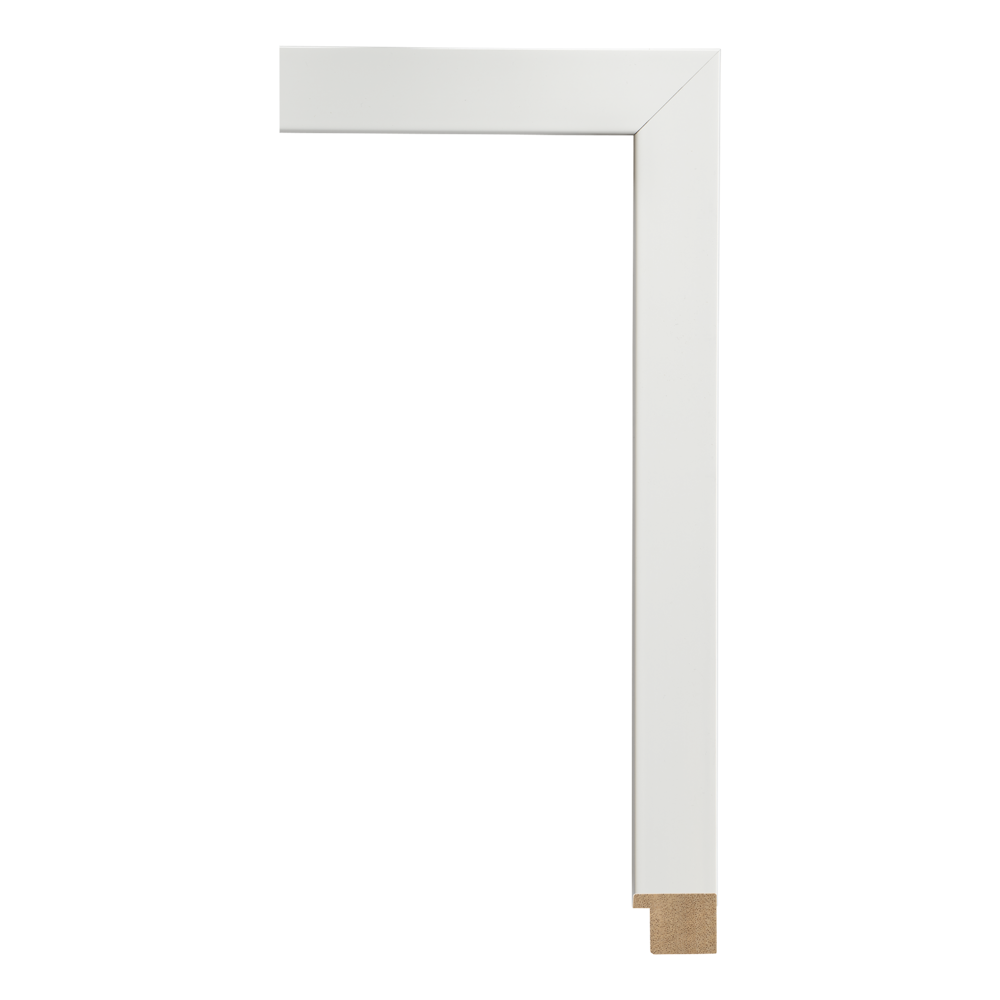 Bauhaus II Small White Flat 1 1/4"