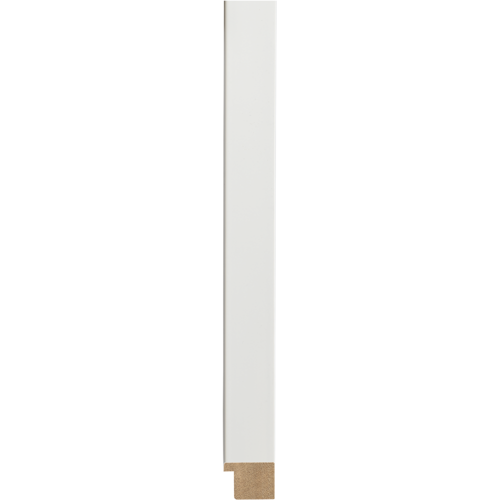 Bauhaus II Small White Flat 1 1/4"