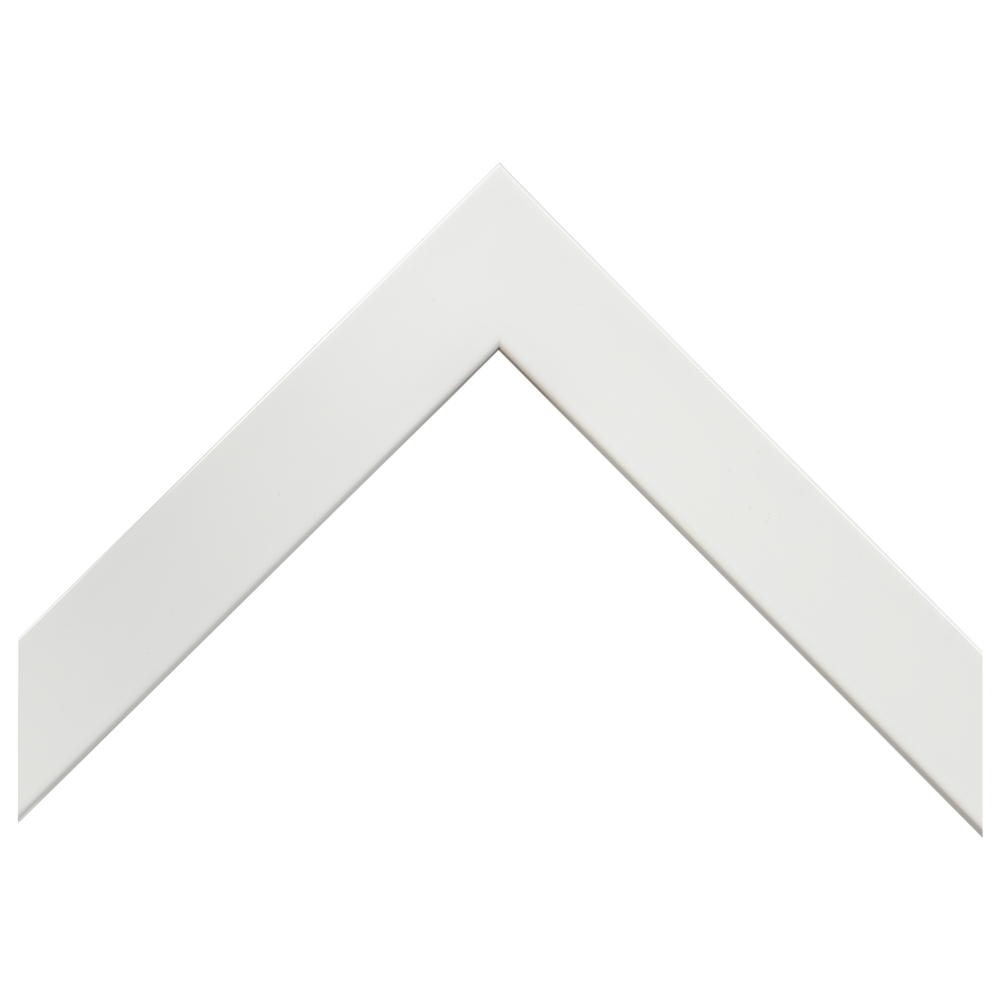 Bauhaus II Small White Flat 1 1/4"