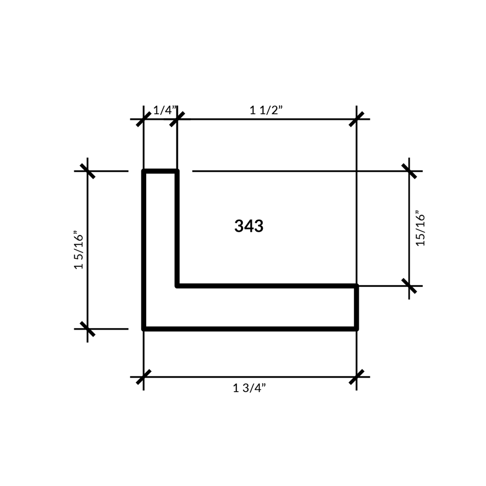 Gallery One Black 1 3/4"