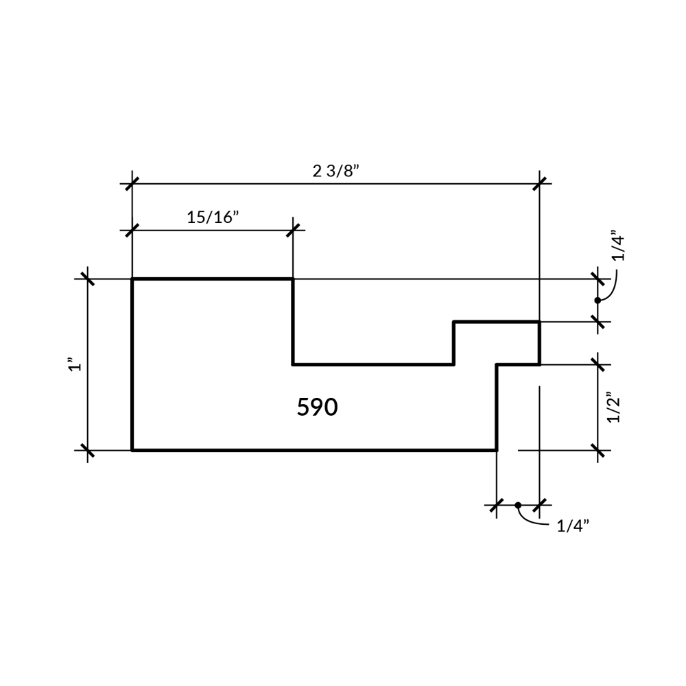 Shutter Black 2' 3/8"