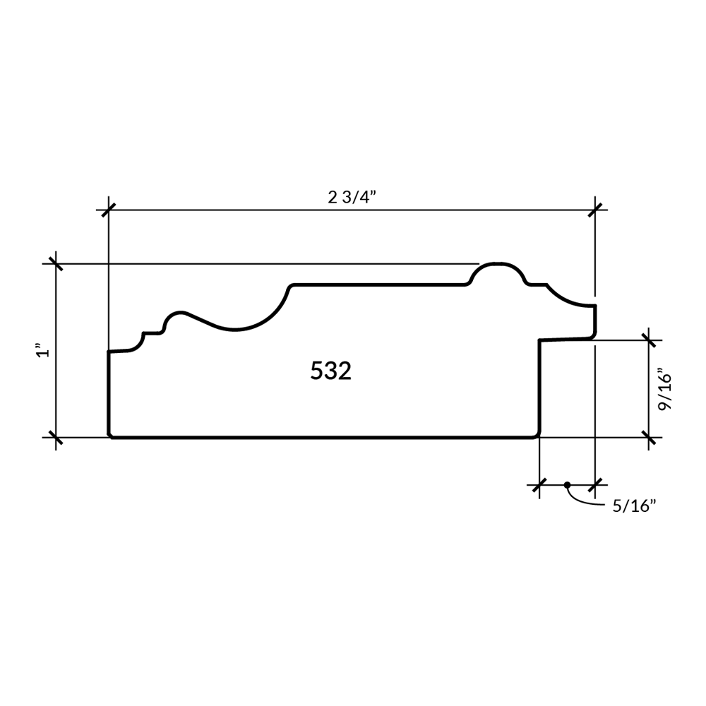 Tuscany Italian Dark Walnut 2 3/4"